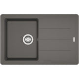Pachet chiuveta bucatarie Franke BFG 611-78, 780x500 mm + Baterie Novara Plus, Stone Grey