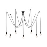 Lampa suspendata, Nowodvorski, 7 x E27, 60 W, Metal, Negru