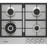 Plita incorporabila GRUNDIG GIGA 6234250 X, Gaz, 4 arzatoare, Inox