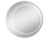 Oglinda baie cu iluminare LED DSK Silver Coast Ø80 cm