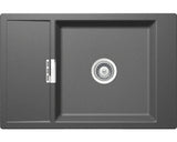 Chiuveta Bucatarie Cu O Cuva Schock Mono D-100xs 78x51 Cm, Cu Picurator, Reversibila, Cristadur Stone