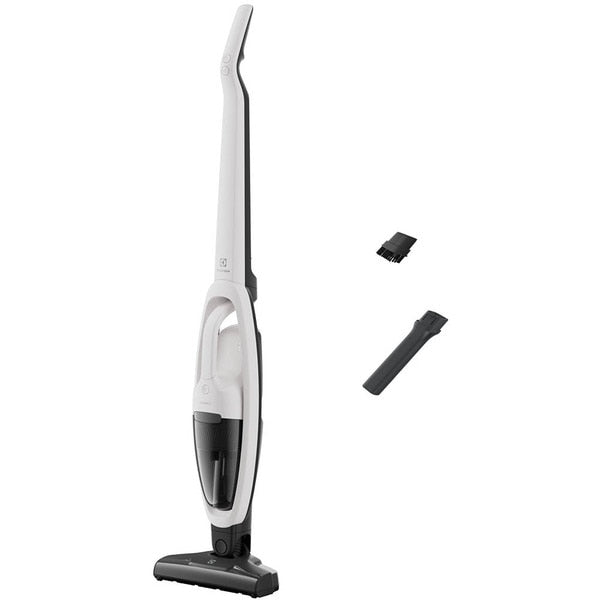 Aspirator vertical 2 in 1 ELECTROLUX Seria 300 ES31CB18SH, 18V, 2000 mAh Li-Ion, autonomie pana la 45 min, 2 viteze, perie turbo electrica, duza pentru spatii inguste, alb