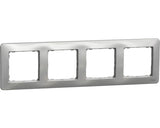 Rama Aparataje Schneider Sedna Design 4 Posturi, Montaj Orizontal, Aluminiu