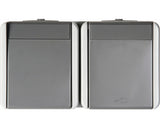 Intrerupator Cap-scara & Priza Tem Fontana Ip44 Gri, Montaj Aplicat Orizontal