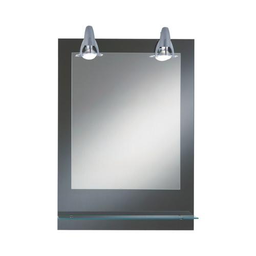 Oglinda baie cu iluminare si polita Pierre, IP 20, 50x70 cm