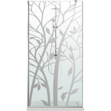 Perete Dus Tip Walk-in Belform Nature 100x200 cm Sticla Transparenta Design Copac
