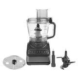 Blender si Robot de bucatarie Ninja BN650, 850W, bol 2.1L, 4 programe Auto-IQ inteligente si 3 programe manuale, lama pentru aluat, disc de feliere si razuire, capac pentru recipient, functie procesare rapid ingrediente, design modern, negru
