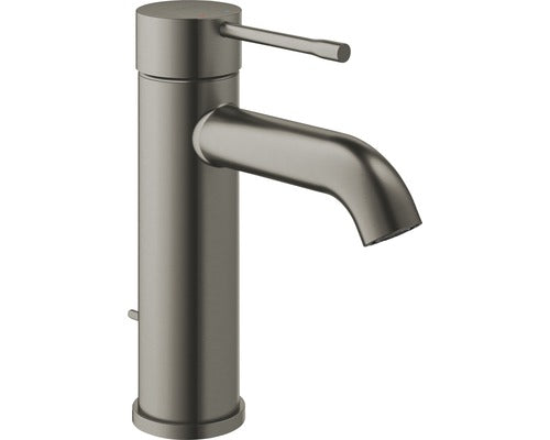 Baterie lavoar Grohe Essence 23589AL1, 3/8'', monocomanda, marimea S, cartus ceramic, ventil cu tija, mat, grafit