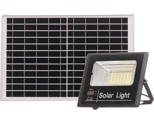 Proiector Solar Cu Led Ql Lighting 2800 Lumeni 3000-8000k, Cu Telecomanda, Aluminiu Negru