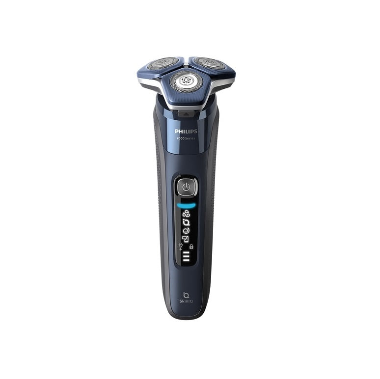 Aparat de ras PHILIPS Shaver Series 7000 S7885/50, acumulator, autonomie 60 min, SkinIQ, albastru
