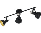 Sina Spoturi Alrakis E14 Max. 3x28w, Negru/auriu