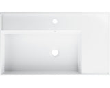 Lavoar ceramica Jungborn Quattro 81 cm, polita dreapta, alb lucios