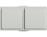 Priza Dubla Cu Impamantare N&l Elektrotechnik Ip54 Alb, Montaj Aplicat