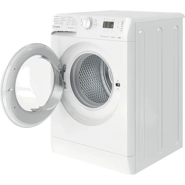 Masina de spalat rufe Indesit MTWA91284WEE, 9 kg, 1200 rpm, Clasa C, Fast Cycles, Motor Inverter, Display LED, Alb