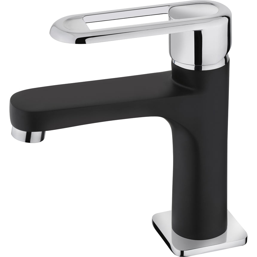 Baterie lavoar Teka Nexos Black, monocomanda, aerator anticalcar, Negru