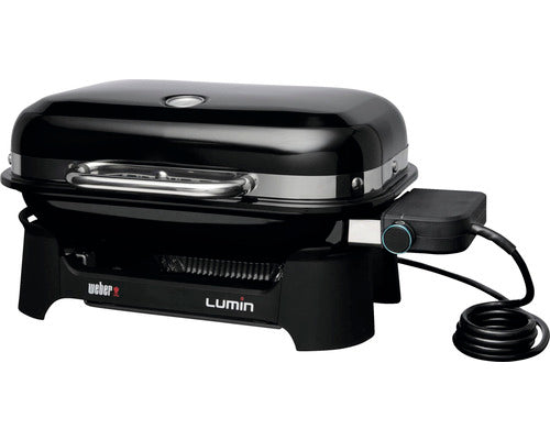 Gratar Electric Weber Lumin Compact 2200 W Negru Incl. Termometru In Capac, Tava De Colectare Grasime, Cablu