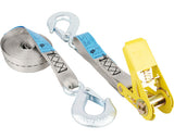Set Chingi De Fixare Cu Clichet Si Carabiniera Mamutec 25mm X 5m, Max. 800kg, Gri, 2 Piese