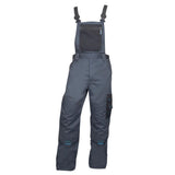Pantaloni de lucru cu pieptar 4TECH, culoare gri - negru, marimea 52