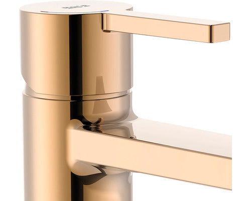 Baterie lavoar monocomanda inalta Roca Naia tehnologie Cold Start rose gold