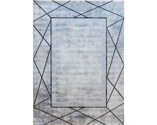 Covor Assos 36318a Model Geometric Gri 80x150 Cm