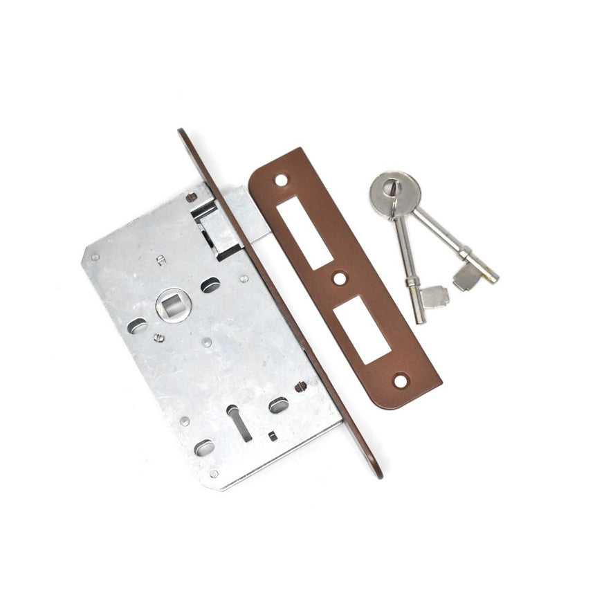Broasca ingropata Yale pentru usi din lemn orificiu cheie placa frontala 22 mm dornmass 43 mm interax 54 mm culoare galben