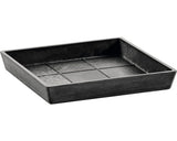 Farfurie Patrata Ecopots Plastic 22x22x2, 6 Cm Gri Inchis