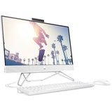 Sistem PC All in One HP 24-cb1026nq, Intel Core i7-1255U pana la 4.7GHz, 23.8" Full HD Touch, 16GB, SSD 256GB, Intel Iris Xe Graphics, Free DOS, Alb