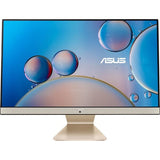 Sistem PC All in One ASUS M3400WYAK-BA017W, AMD Ryzen 7 5825U pana la 4.5GHz, 23.8" Full HD, 16GB, SSD 512GB, AMD Radeon Graphics, Windows 11 Home, Negru-Auriu