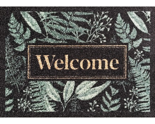 Covoras Intrare Welcome Green Leaves 50x70 Cm