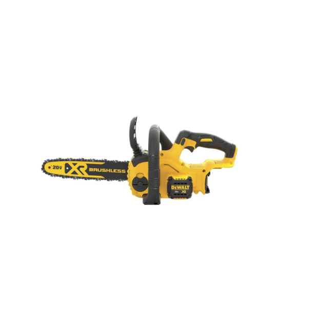 Drujba (fierastrau electric) cu lant pe acumulator DeWALT DCM565N, 18V XR, lungime lama 30 cm, viteza lant 7.7 m/s, grosime maxima taiere 26 cm,motor fara perii, lubrifiere ulei automata, fara incarcator si acumulator in setul de livrare