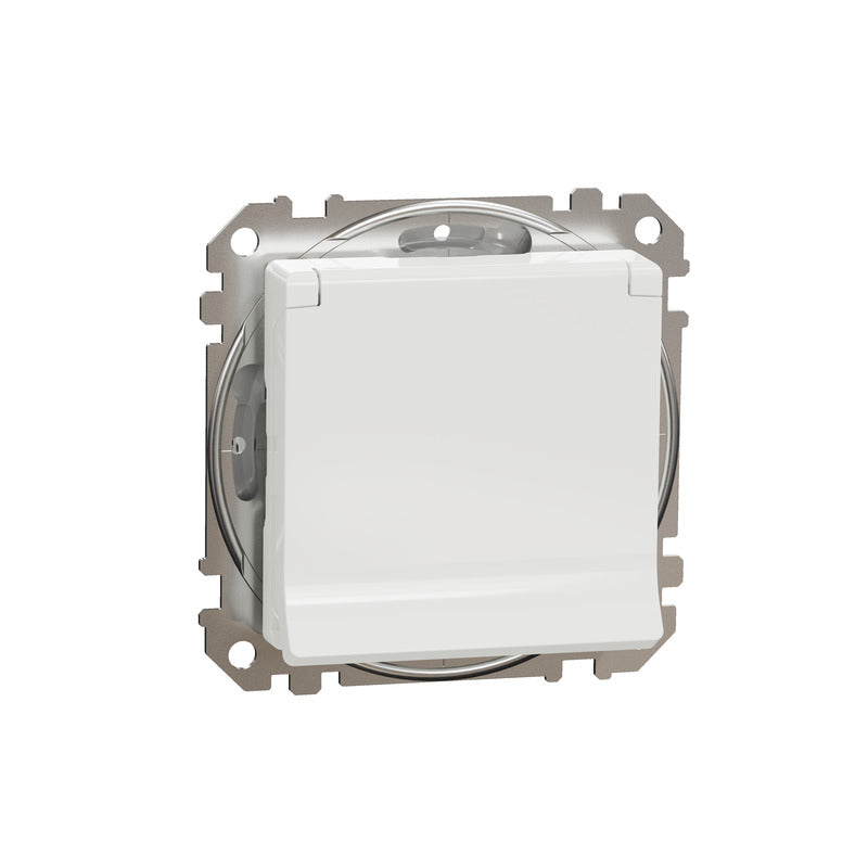 Priza cu siguranta, Schneider, 16A, IP44, Alb