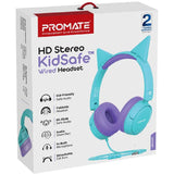 Casti Pentru Copii PROMATE Jewel, Cu fir, On-ear, Microfon, Albastru-Mov