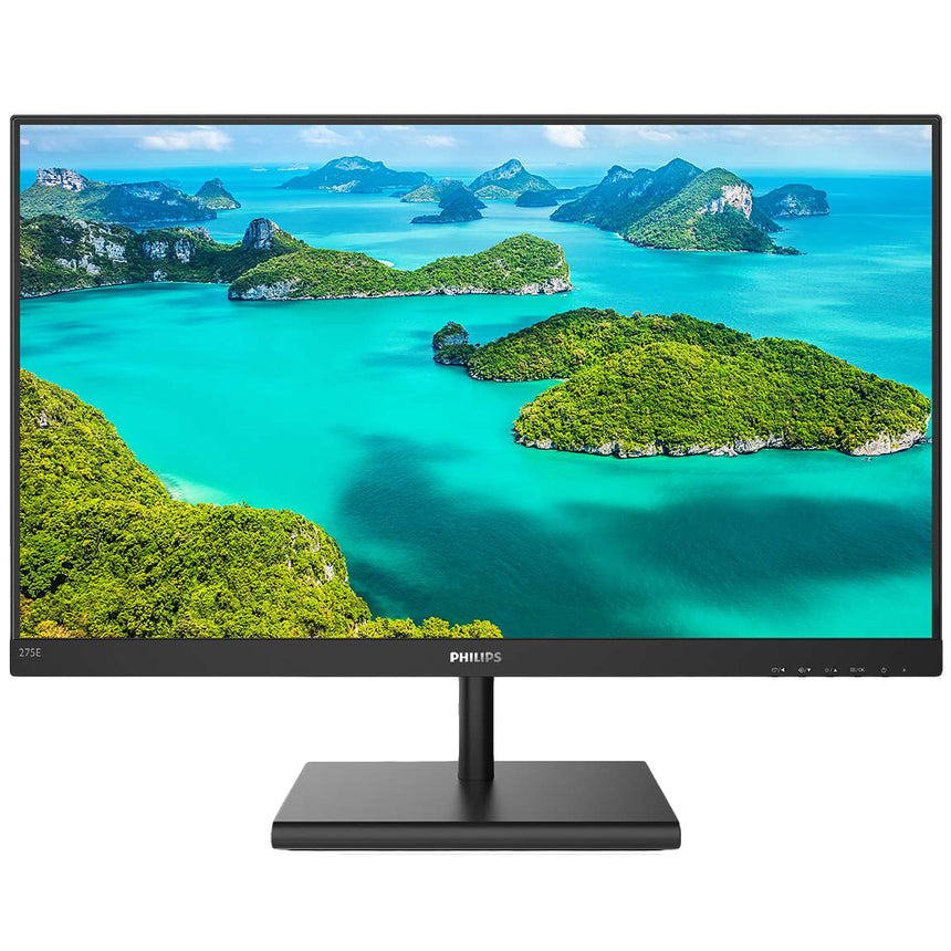 Monitor LED IPS Philips 27", Wide, 75 Hz, QHD, Display Port, Game mode, FreeSync, Negru, 275E1S/00
