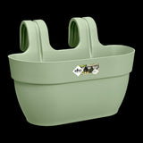 Jardiniera pentru balustrada Vibia Campana easy hanger medium, culoare verde, cu lungimea de 36 cm