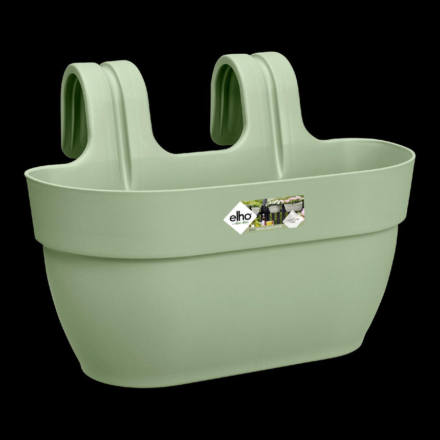 Jardiniera pentru balustrada Vibia Campana easy hanger medium, culoare verde, cu lungimea de 36 cm