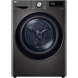Uscator de rufe LG RH90V9JV2N, Pompa de caldura Dual Inverter, 9 kg, 14 programe, Clasa C, Smart Diagnosis, Wi-Fi, Antracit