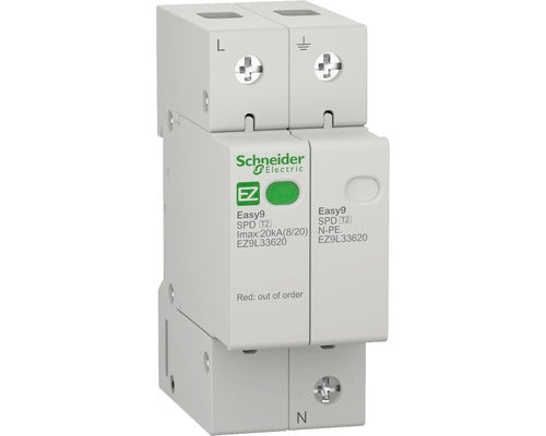 Descarcator supratensiune Schneider Electric Easy9 EZ9L33620, SPD 1P+N, 230V, max. 20kA