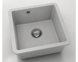 Chiuveta Bucatarie Cu O Cuva Fat Avangard 222 46x46 Cm Fara Picurator, Montare Sub Blat, Fatgranit Light Grey