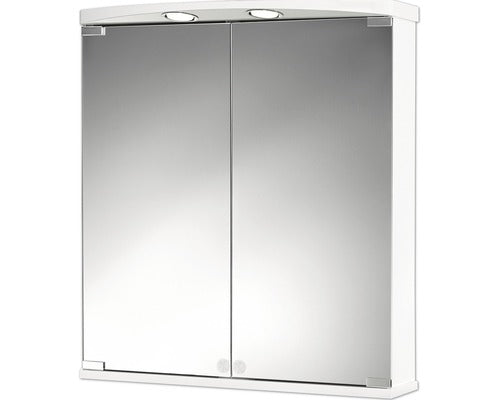Dulap baie cu oglinda Jokey Ampado, iluminare LED, PAL, 60x66 cm, alb, IP 20