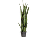 Planta artificiala Limba soacrei Sanseveria in ghiveci H 120 cm verde