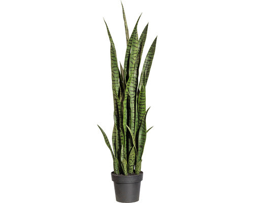 Planta artificiala Limba soacrei Sanseveria in ghiveci H 120 cm verde