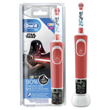 Periuta de dinti electrica Oral-B D100 Vitality Star Wars pentru copii 7600 oscilatii/min, Curatare 2D, 2 programe, 1 capat, 4 stickere incluse, Multicolor