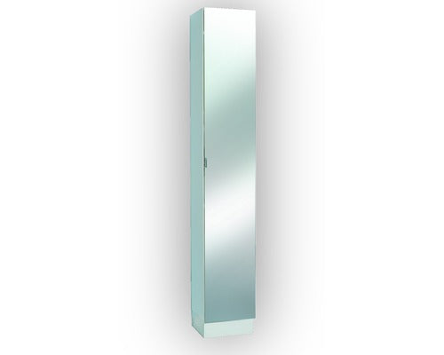 Dulap baie inalt cu oglinda pelipal Wien, 1 usa, MDF, 195,5x32,5 cm, alb