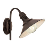 Aplica vintage STOCKBURY, EGLO, E27, 1x60W, otel, antic-maroniu, bej, 27 x 22.5 x 21 cm, IP20