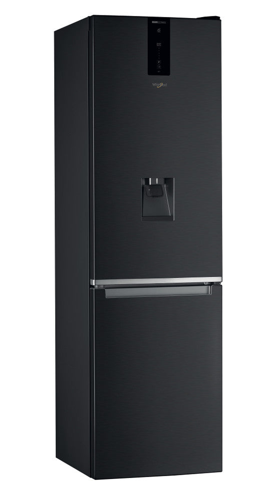 Combina frigorifica WHIRLPOOL W7 921O K AQUA, 360 l, Total NoFrost, H 201 cm, Clasa A++, 6th Sense, Negru