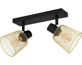 Spot lampa, EGLO, 900694, COSLADA, E27, 2X40W, IP20, Negru, Cupru