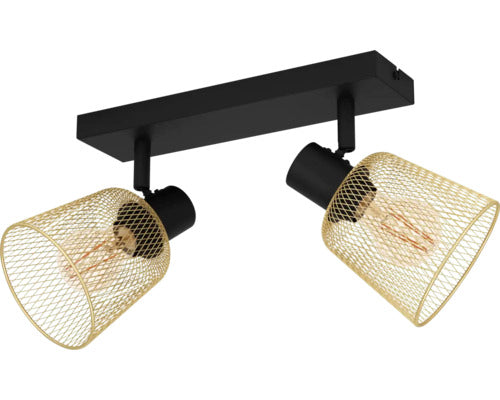 Spot lampa, EGLO, 900694, COSLADA, E27, 2X40W, IP20, Negru, Cupru