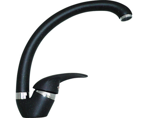 Baterie Bucatarie Monocomanda Alveus Gm 230, Pipa Inalta, Negru