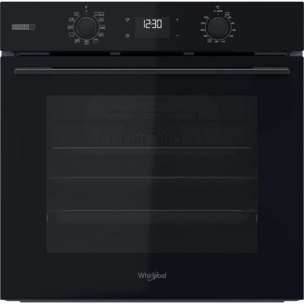 Cuptor incorporabil Whirlpool OMK58CU1SB, Electric, Multifunctional, 71 l, Autocuratare catalitica, Display, Clasa A+, Negru