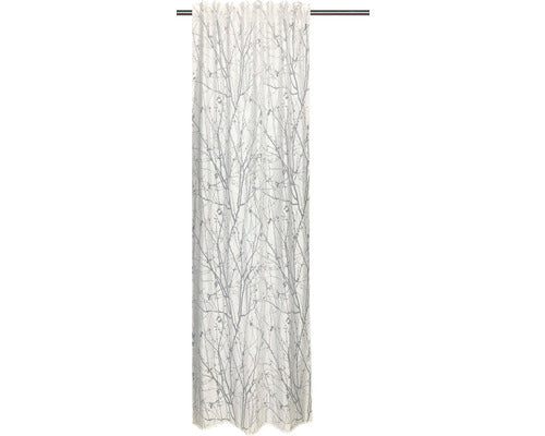 Perdea Cu Rejansa Flora Alb-gri 140x240 Cm